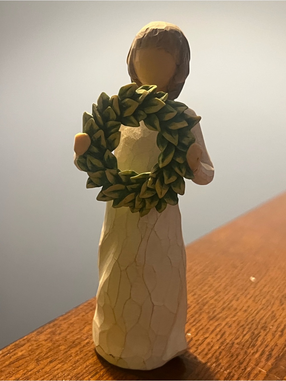 Willow Tree Figurine Holding Green Wreath “Magnolia”